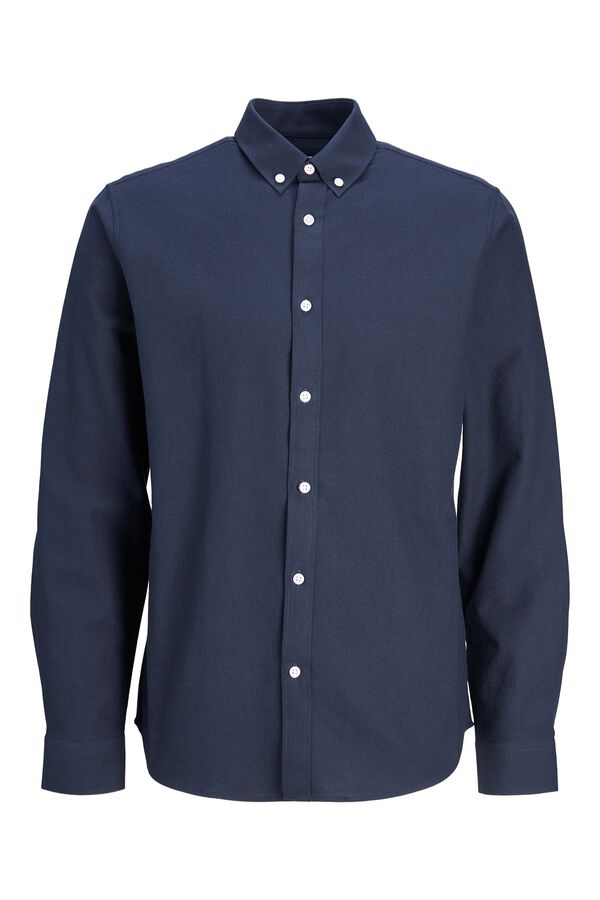 JJ REBEL Baumwollhemd Regular Blau