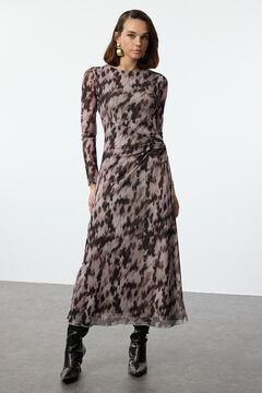 Trendyol Vestido largo estampado
