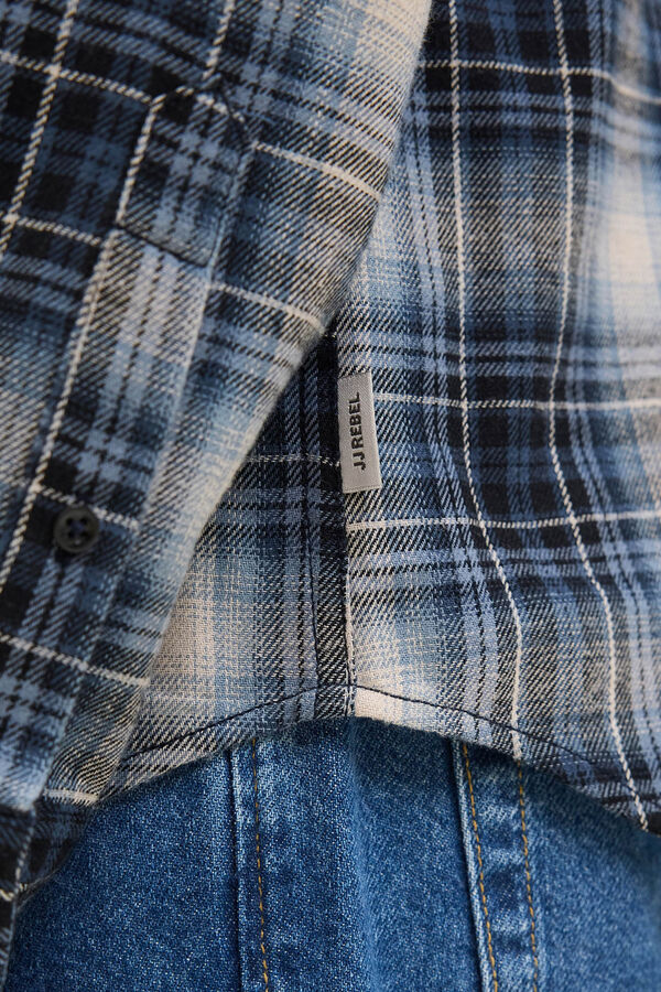 JJ REBEL Camisa regular fit cuadros azul
