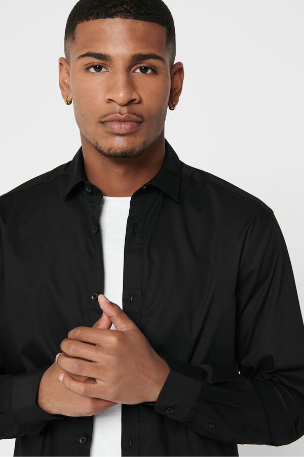 Only & Sons Long sleeve shirt black