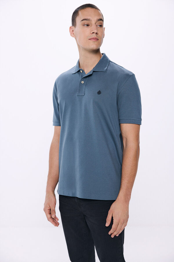 Springfield Regular fit basic piqué polo plava