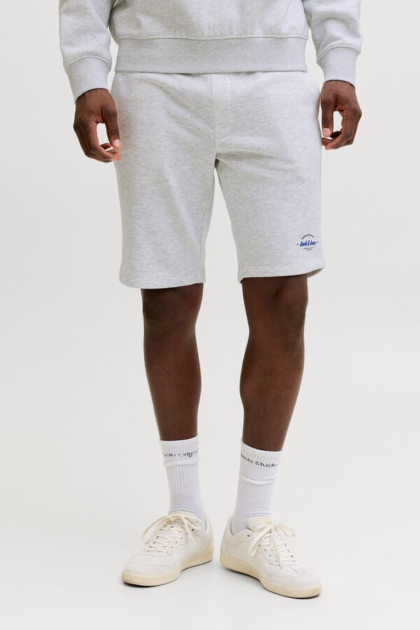 Jack & Jones Bermuda felpa regular fit blanco
