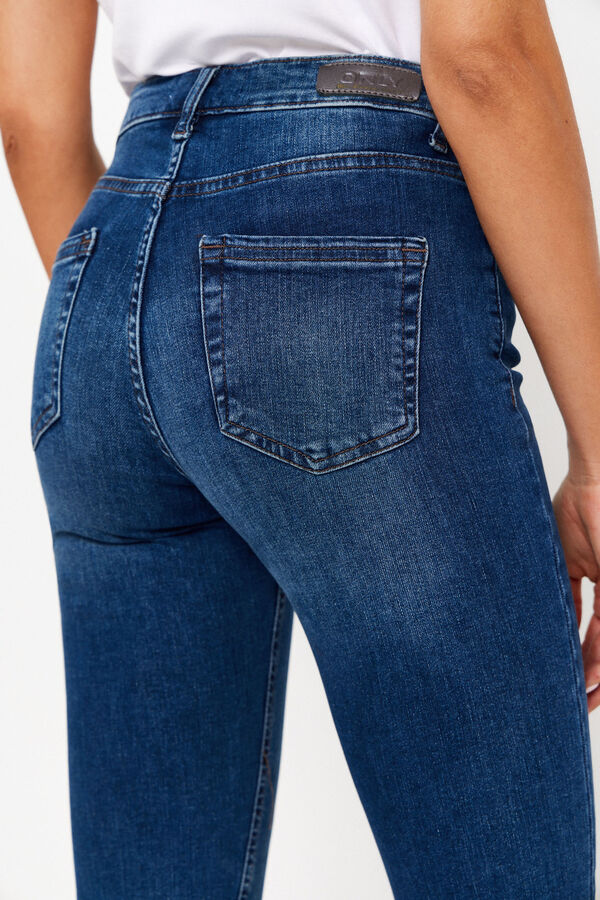Springfield Jeans flared cintura média azulado