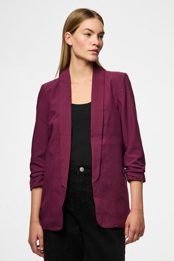 Pieces 3/4 sleeve blazer pink