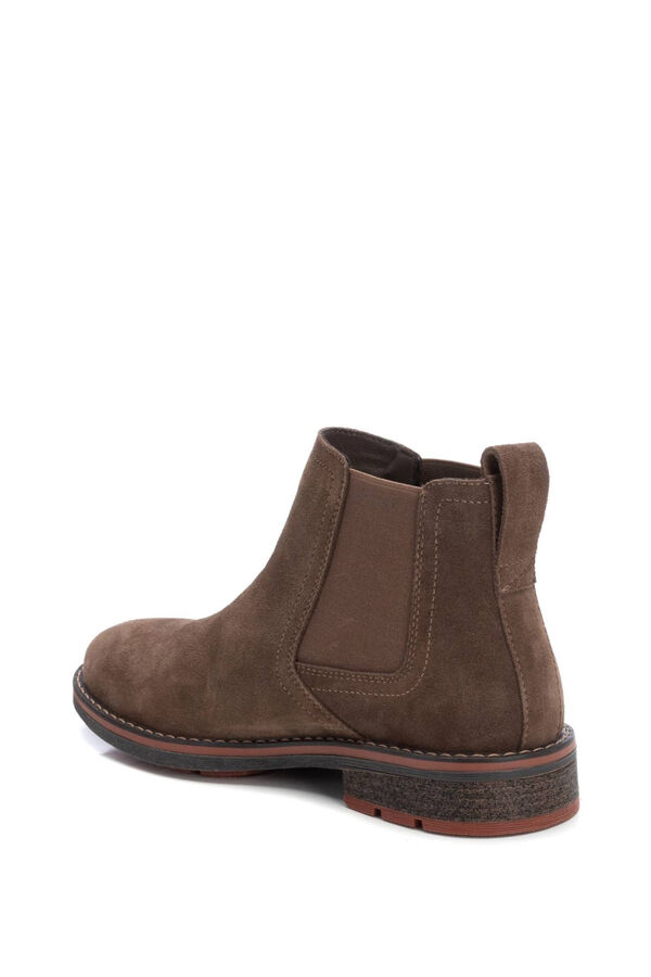 XTI Split leather Chelsea ankle boot nude