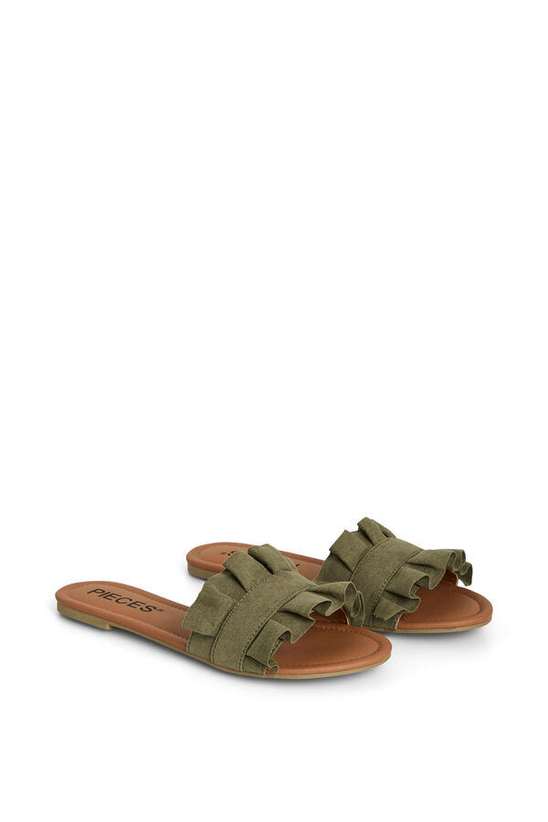 Pieces Flat slider sandal printed