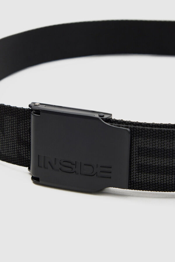 Inside Canvas belt with logo black