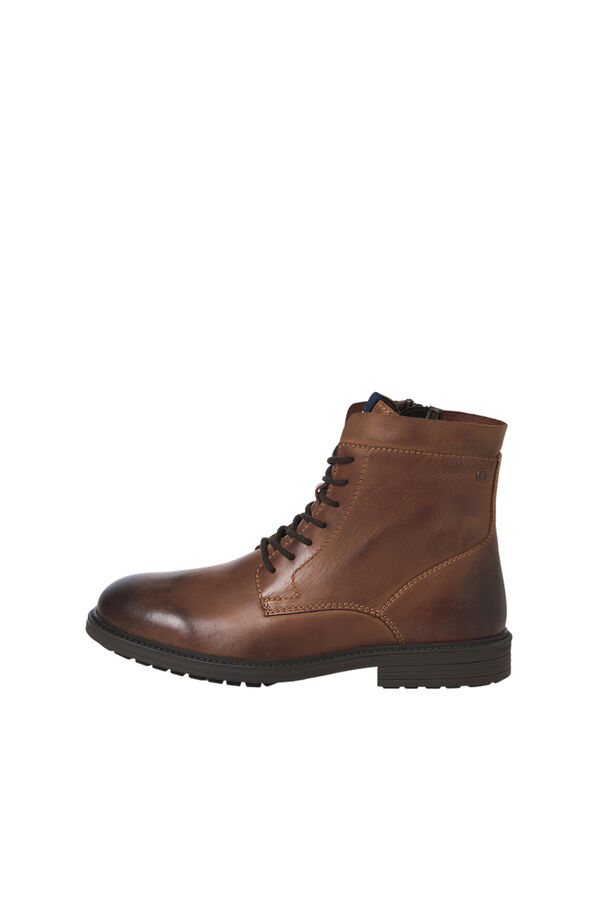 Jack & Jones Botas de couro com cadar&ccedil;o cru