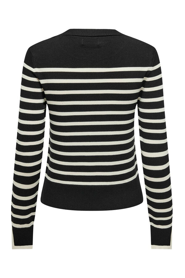 Only Pullover Streifen Schwarz