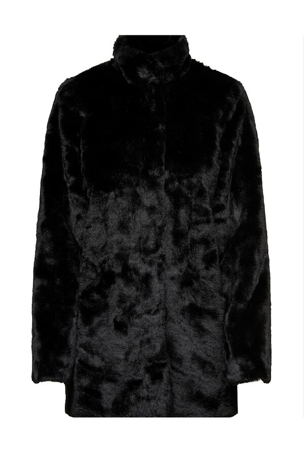 Only Faux fur coat black