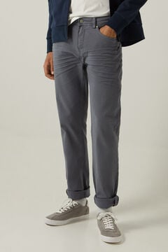 Springfield Slim fit washed 5-pocket trousers blue