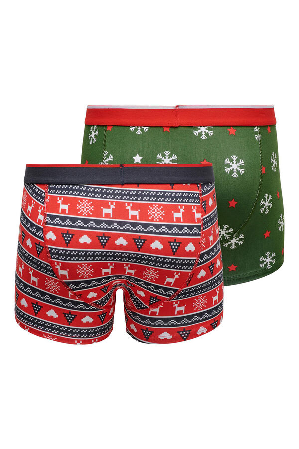 Springfield Pack calzoncillos y calcetines de Navidad verde