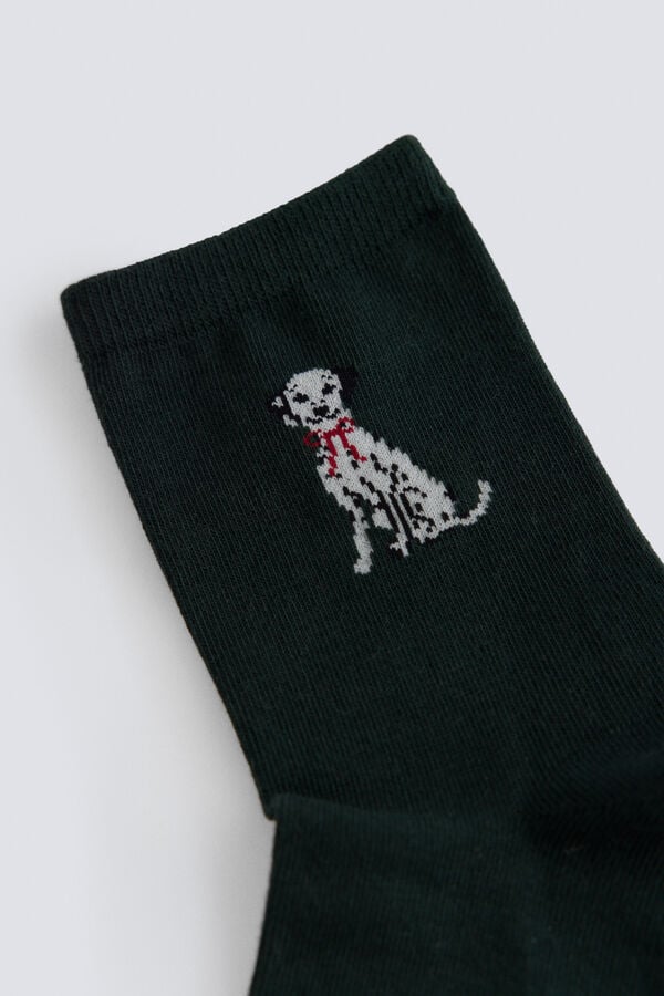 Springfield Star and striped short socks green