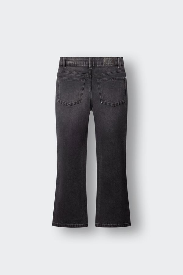 Springfield Kids Pantalon denim flare ni&ntilde;a gris