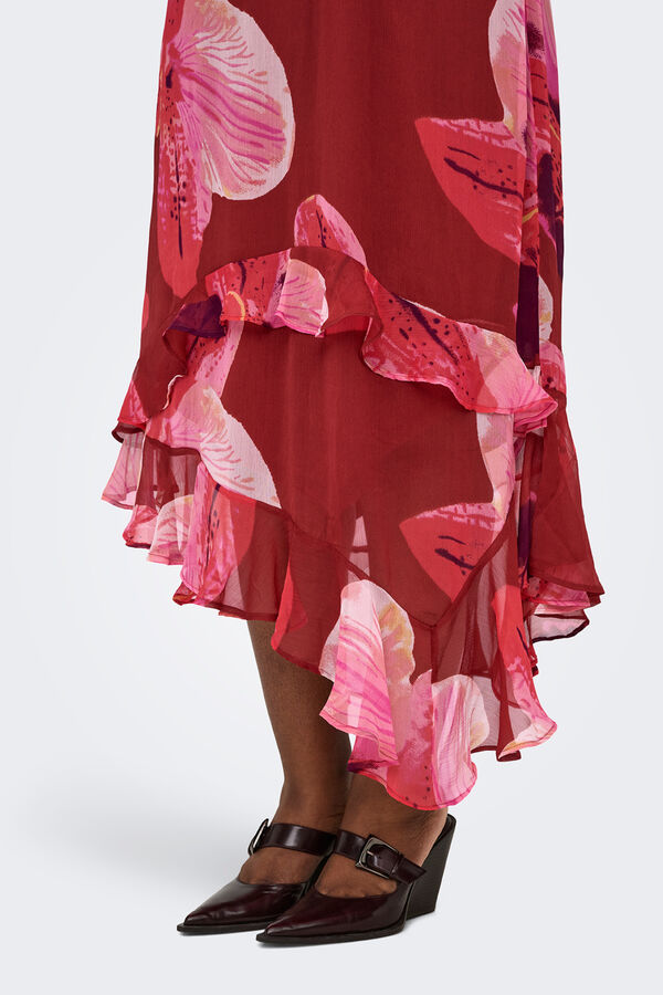 Only Carmakoma Plus size midi dress red