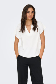 JDY Blusa manga corta lino