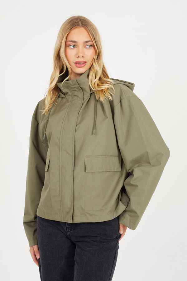 Brave Soul Short hooded jacket printed