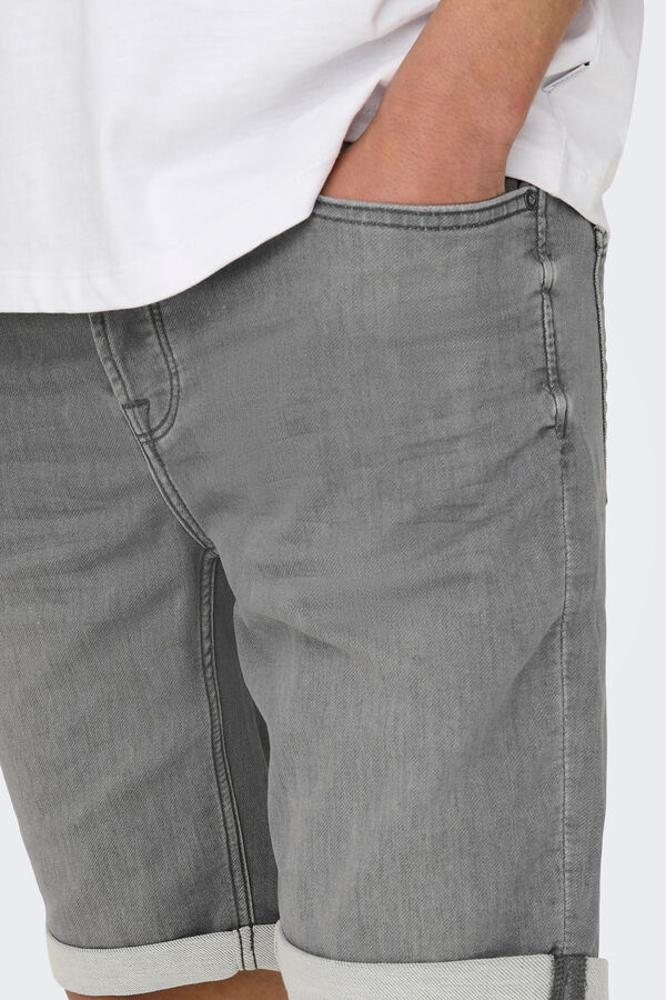Only & Sons Denim Bermuda shorts grey