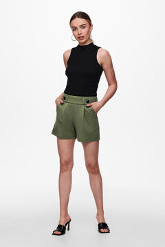 Springfield Shorts with an elasticated waist and buttons on the front dark gray