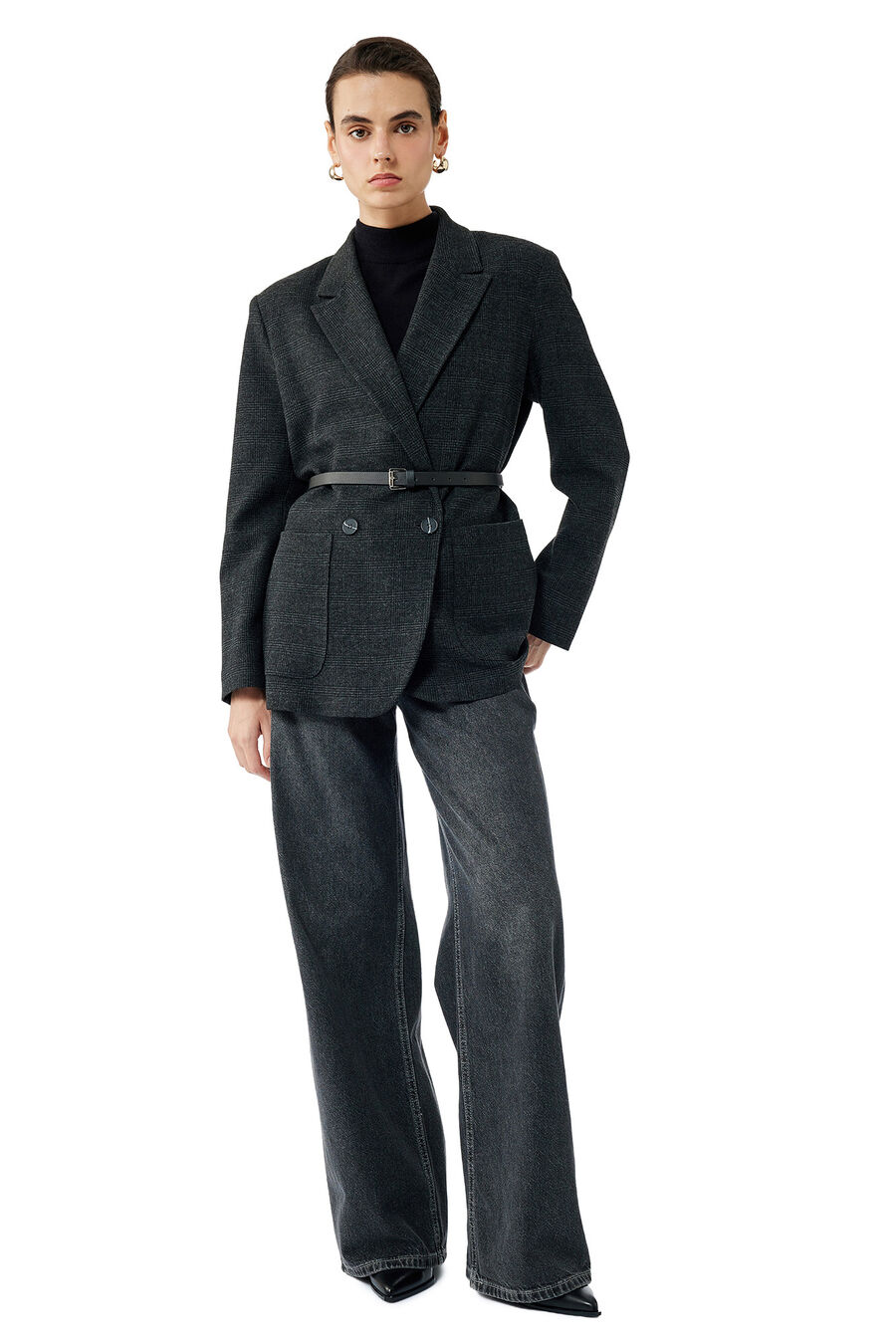 Chaqueta blazer a cuadros