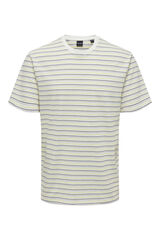 Springfield T-Shirt horizontale Streifen blanco