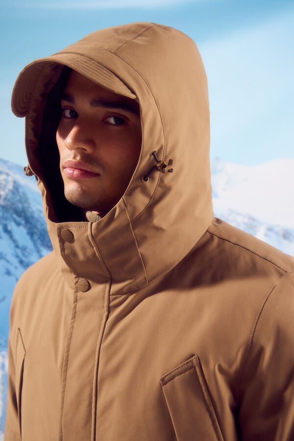 Springfield Parka acolchada térmica beige