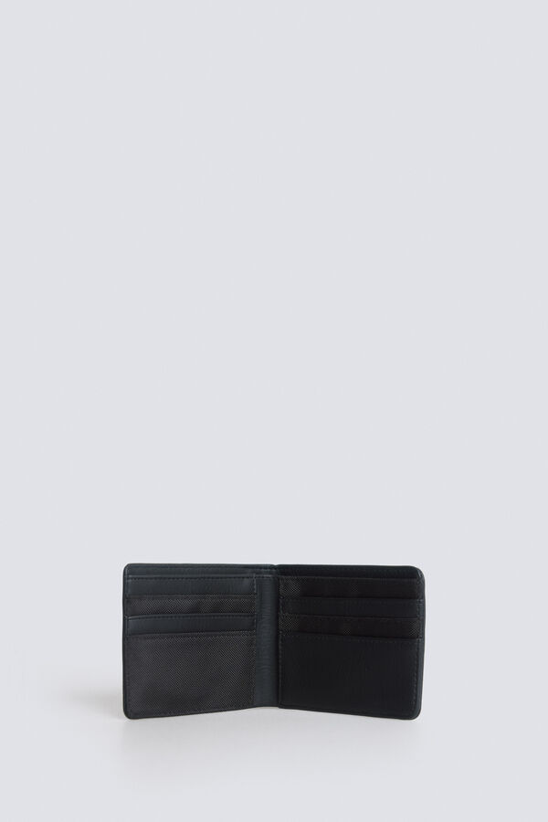 Springfield Two-tone faux leather wallet black