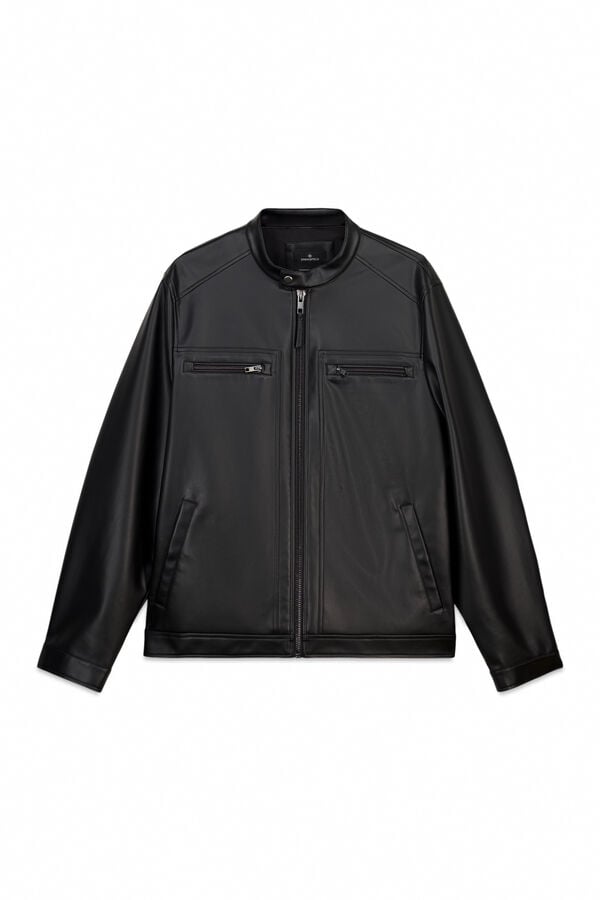 Springfield Blouson effet cuir noir