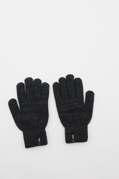 Springfield Dark grey wool gloves grey mix