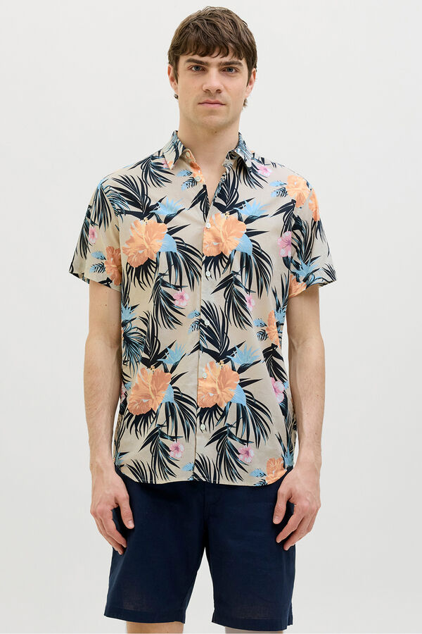 JJ REBEL Printed shirt grey