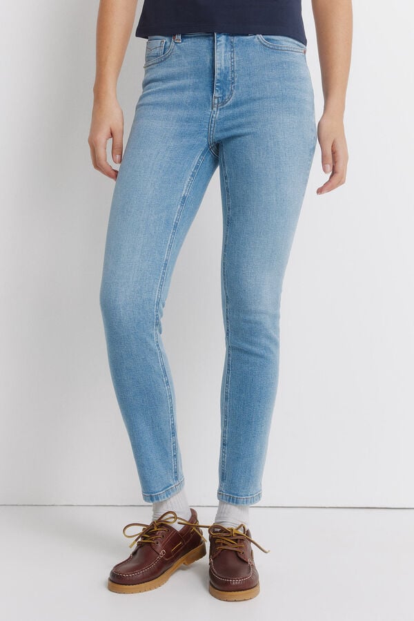 Springfield Cal&ccedil;as jeans slim cropped azul