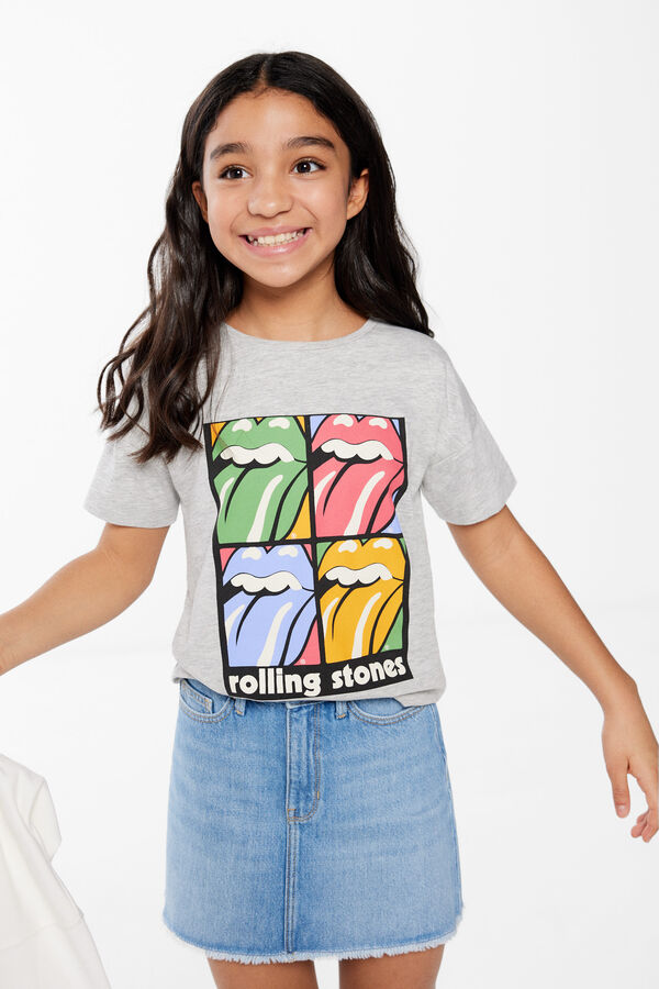 Springfield Rolling Stones lány póló szürke