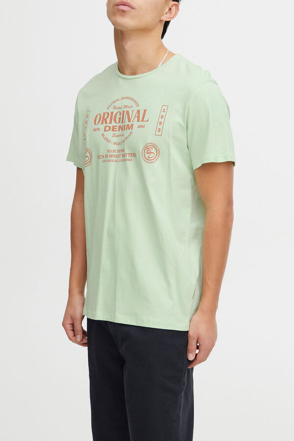 Springfield Kurzarm-Shirt Logo-Print Grün