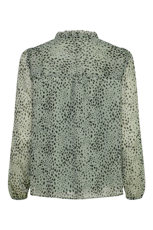 Springfield Long-sleeved mock turtleneck blouse green