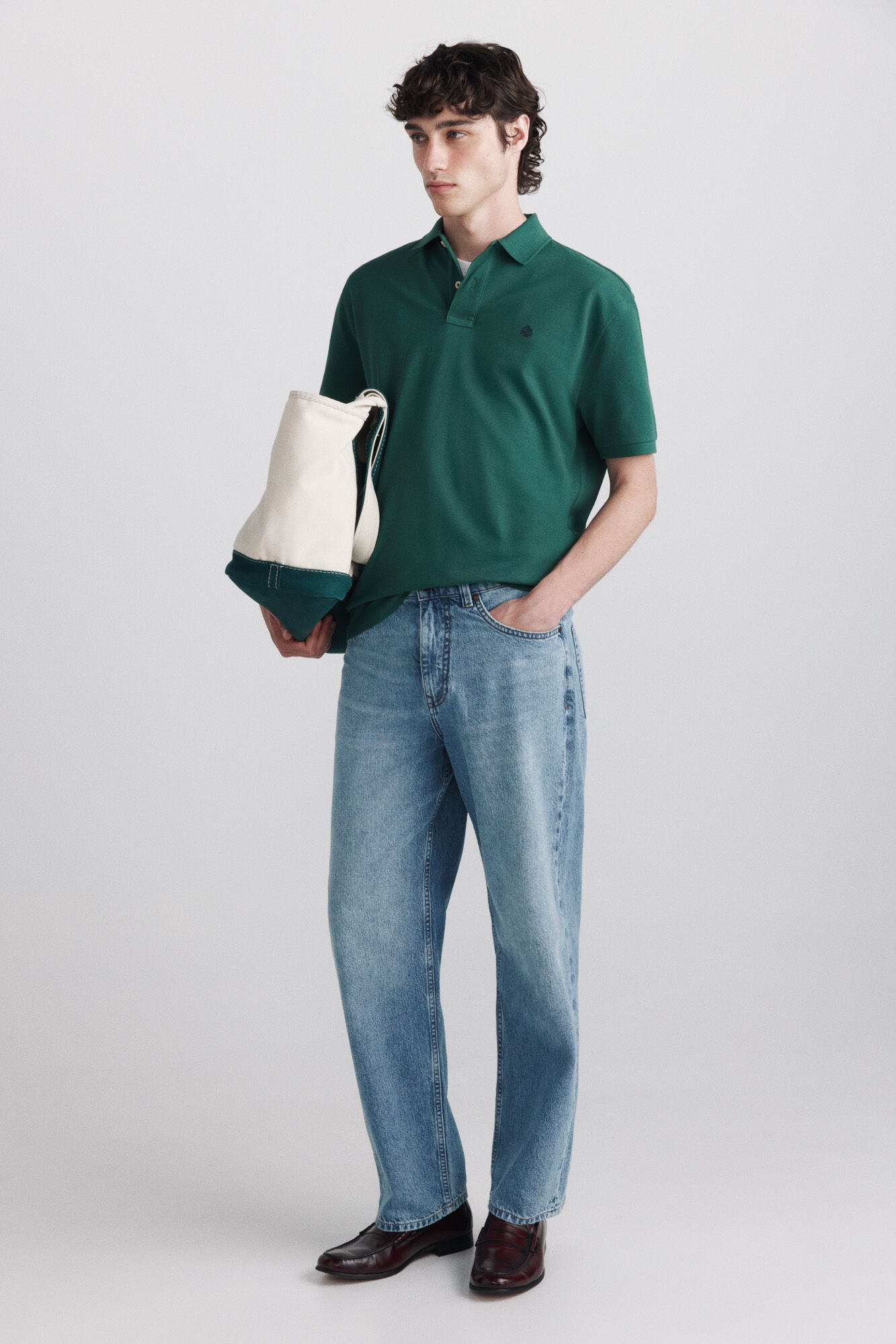 Springfield Piqu&eacute; basic regular fit polo shirt