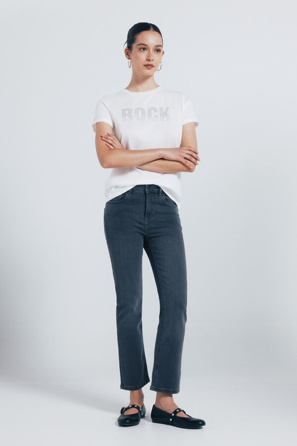 Springfield Jeans kick flare gris