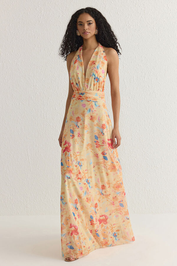 Trendyol Vestido espalda descubierta blanco