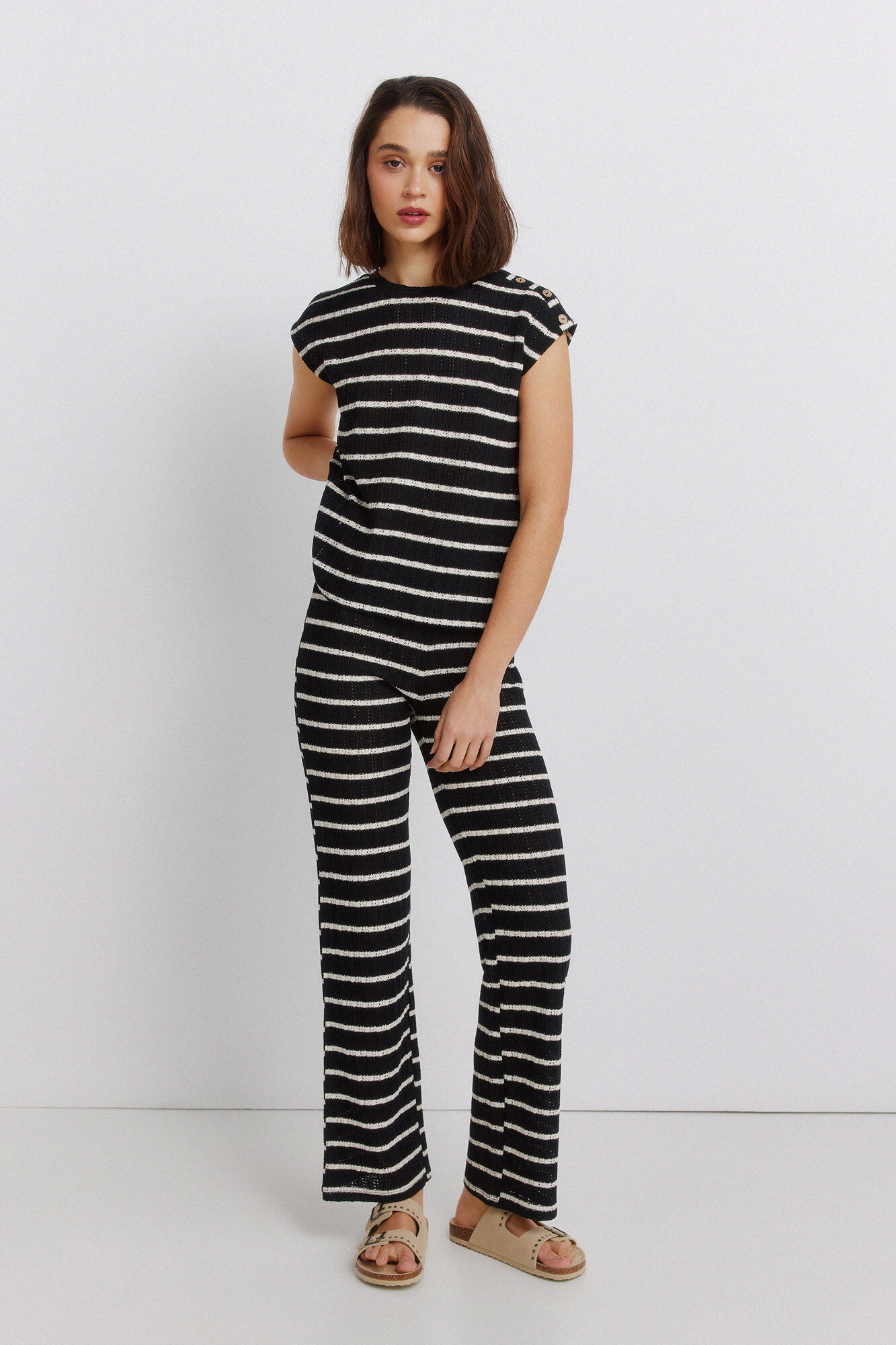 Springfield Striped jersey-knit T-shirt