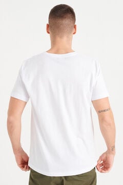 Springfield Camiseta manga corta estampada white