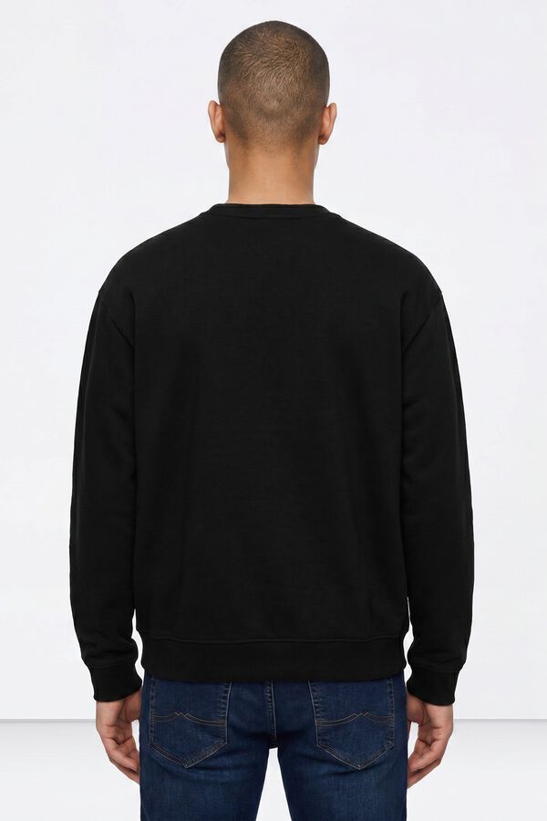Tiffosi Sudadera cuello redondo negro