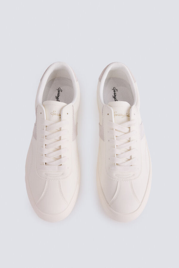 Springfield White trainers printed