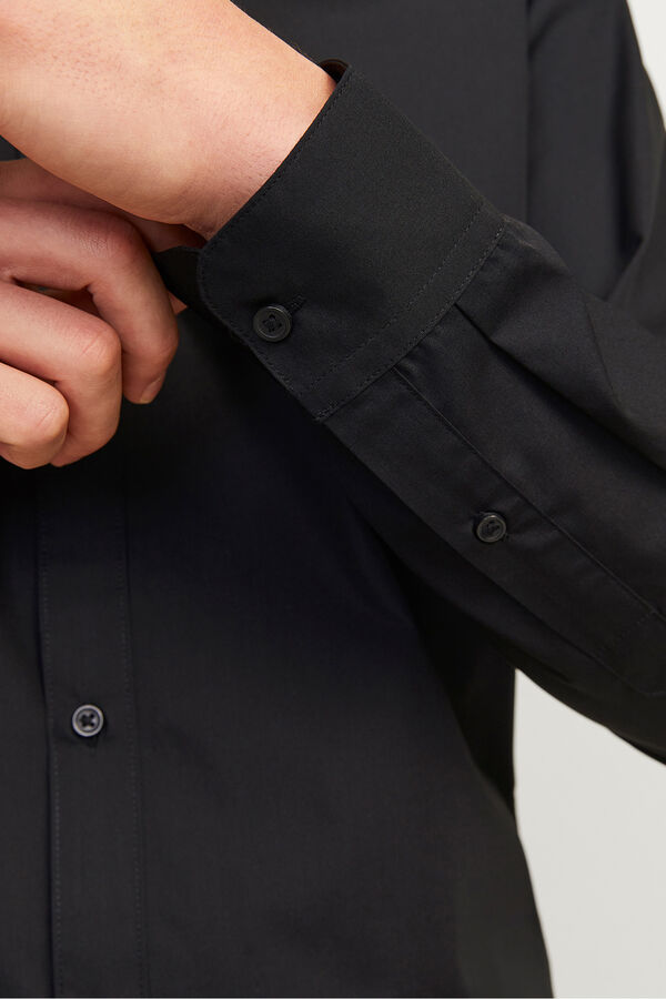 Jack & Jones Casual poplin shirt black