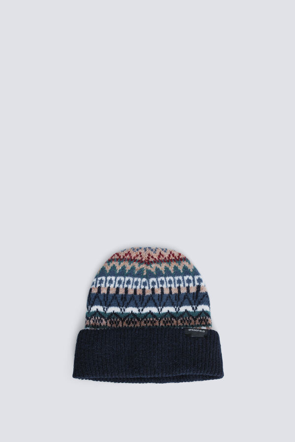 Springfield Jacquard beanie beanie blue