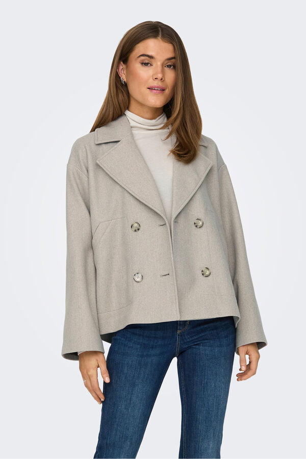 Only Chaqueta estilo paño beige