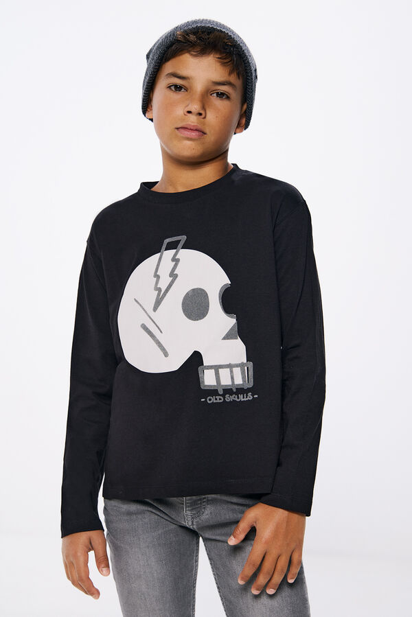 Springfield Boy's skull t-shirt black