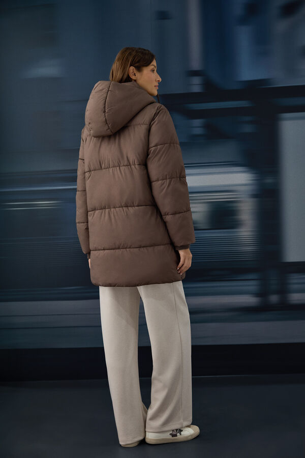 Springfield Veste midi matelass&eacute;e r&eacute;sistante &agrave; l'eau nude