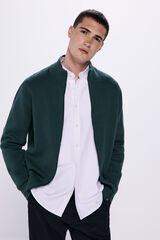 Springfield Cardigan Milano com fecho-éclair verde