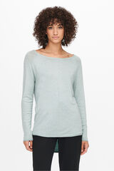 Only Jersey de punto cuello redondo azul