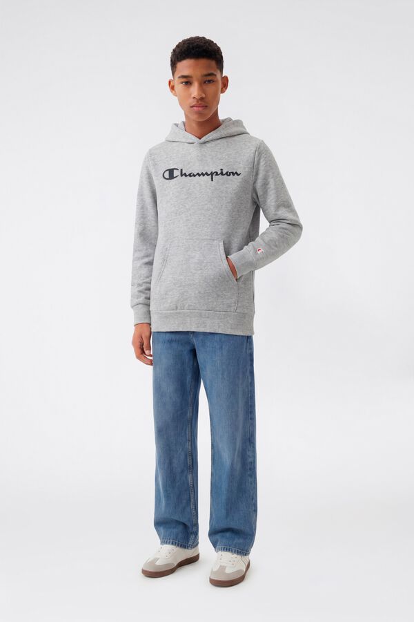 Champion Hooded sweatshirt with kangaroo pocket grey