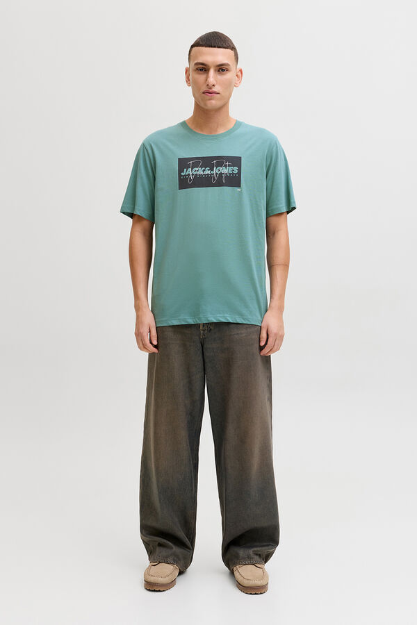 Jack & Jones Camiseta regular fit turquesa